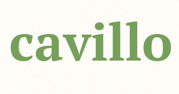 E POVERO ANCHE IL CAVILLO…